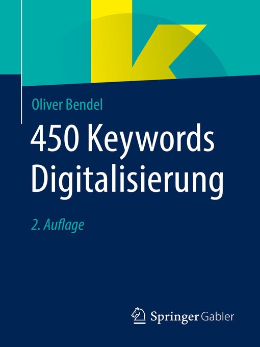 Title details for 450 Keywords Digitalisierung by Oliver Bendel - Available